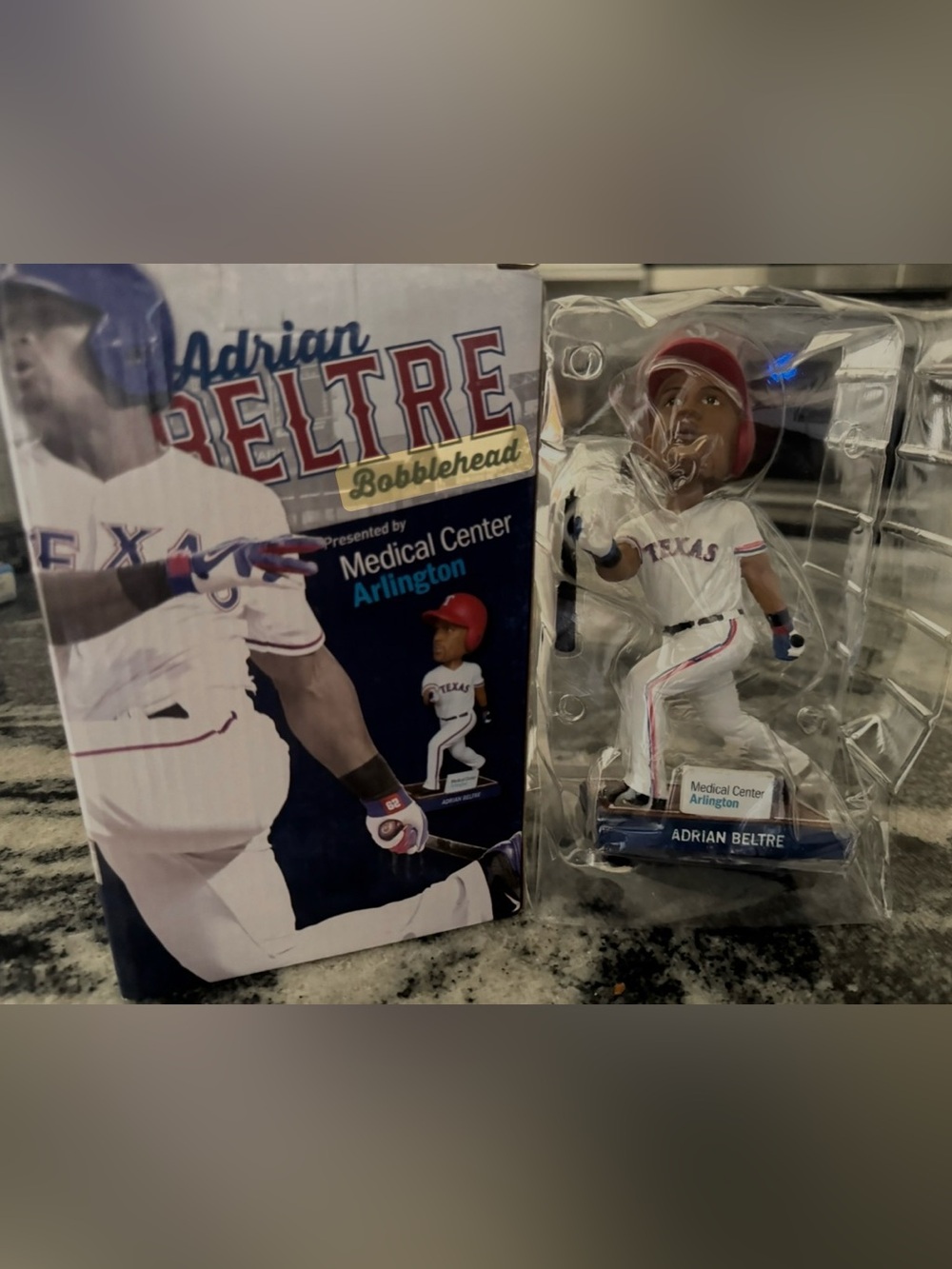 Hall of Famer Adrian Beltre Texas Rangers Bobblehead - White & Red